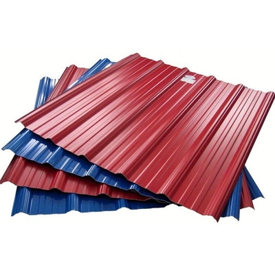 0.12-0.85mm Lastra ondulata 30-150g pannello di tetto galvanizzato a caldo con grado SPCC
