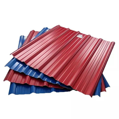 Fogli di ferro ondulato di colore Fogli di tetto galvanizzato di zinco PPGI Tetto metallico