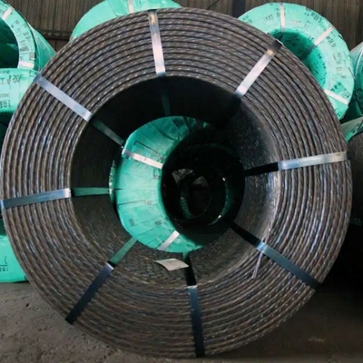 Cavi a fili PT di calcestruzzo legati ad alta resistenza a tensione 12.7 mm PC Strand Superficie a spirale